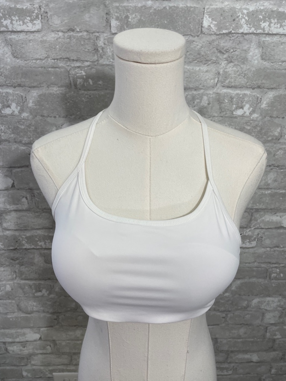 Mooslover White Strappy Sports Bra for Low-Impact Support
